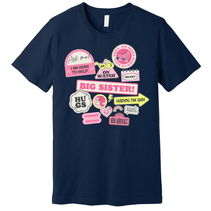 Promoted To Big Sister Cute Gift Premium T-Shirt