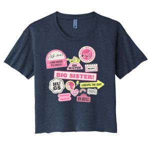 Promoted To Big Sister Cute Gift Women's Crop Top Tee