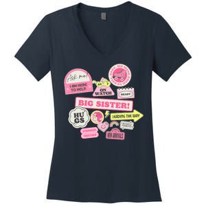 Promoted To Big Sister Cute Gift Women's V-Neck T-Shirt