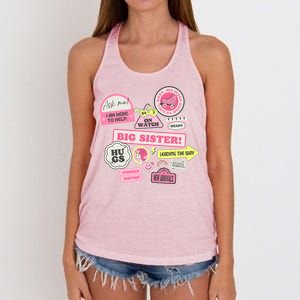 Promoted To Big Sister Cute Gift Women's Knotted Racerback Tank