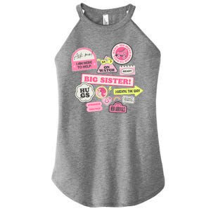 Promoted To Big Sister Cute Gift Women's Perfect Tri Rocker Tank