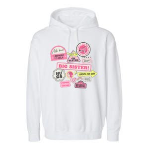 Promoted To Big Sister Cute Gift Garment-Dyed Fleece Hoodie