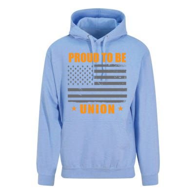 Proud To Be Union United Workers Enthusiast Labor Union Gift Unisex Surf Hoodie