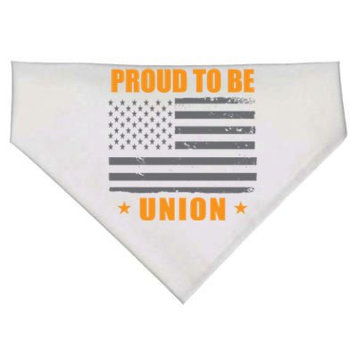 Proud To Be Union United Workers Enthusiast Labor Union Gift USA-Made Doggie Bandana