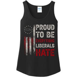 Proud To Be Everything Liberals Hate 1776 Flag Ladies Essential Tank