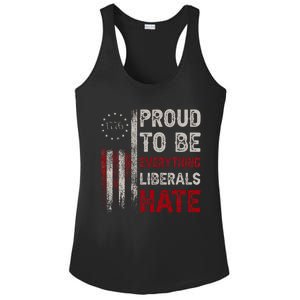 Proud To Be Everything Liberals Hate 1776 Flag Ladies PosiCharge Competitor Racerback Tank