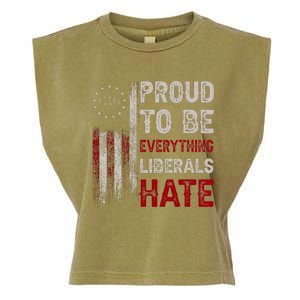 Proud To Be Everything Liberals Hate 1776 Flag Garment-Dyed Women's Muscle Tee