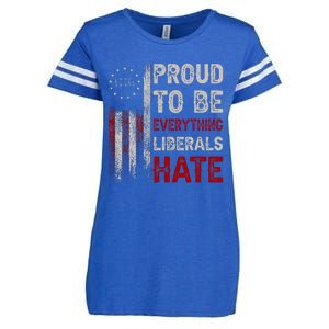 Proud To Be Everything Liberals Hate 1776 Flag Enza Ladies Jersey Football T-Shirt