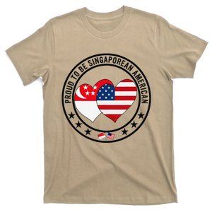 Proud To Be Singaporean American I Love Usa I Love Singapore T-Shirt