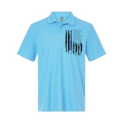 Police Thin Blue Line Flag Gift Crewneck Meaningful Gift Mens Softstyle Adult Sport Polo