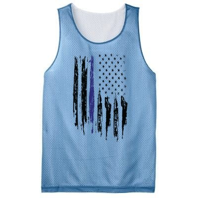 Police Thin Blue Line Flag Gift Crewneck Meaningful Gift Mens Mesh Reversible Basketball Jersey Tank