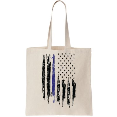 Police Thin Blue Line Flag Gift Crewneck Meaningful Gift Mens Tote Bag