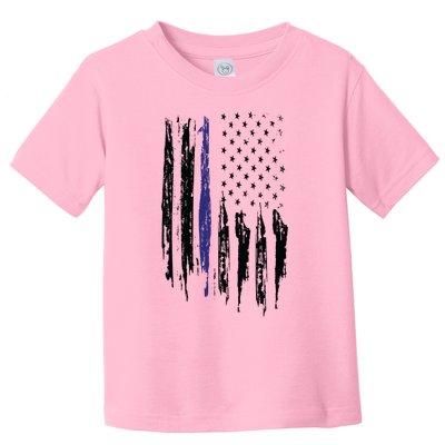 Police Thin Blue Line Flag Gift Crewneck Meaningful Gift Mens Toddler T-Shirt