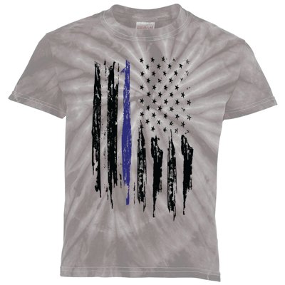 Police Thin Blue Line Flag Gift Crewneck Meaningful Gift Mens Kids Tie-Dye T-Shirt