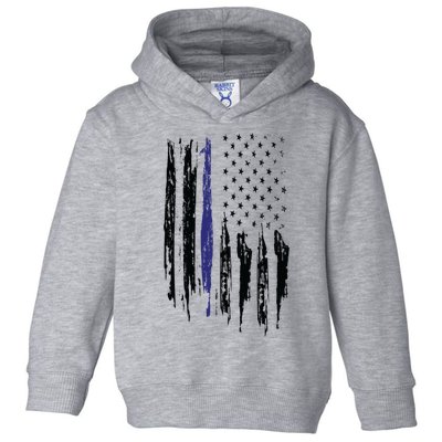 Police Thin Blue Line Flag Gift Crewneck Meaningful Gift Mens Toddler Hoodie