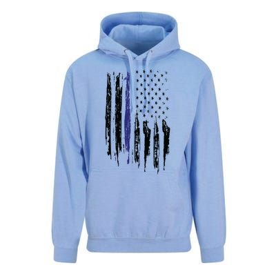 Police Thin Blue Line Flag Gift Crewneck Meaningful Gift Mens Unisex Surf Hoodie