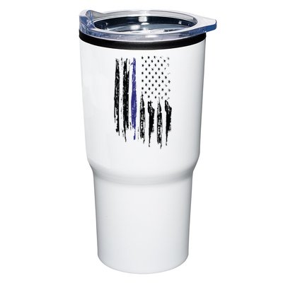 Police Thin Blue Line Flag Gift Crewneck Meaningful Gift Mens Tumbler
