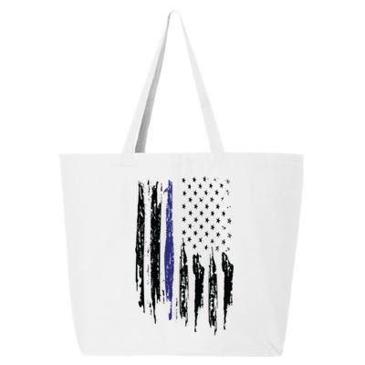 Police Thin Blue Line Flag Gift Crewneck Meaningful Gift Mens 25L Jumbo Tote