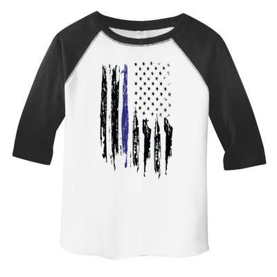 Police Thin Blue Line Flag Gift Crewneck Meaningful Gift Mens Toddler Fine Jersey T-Shirt