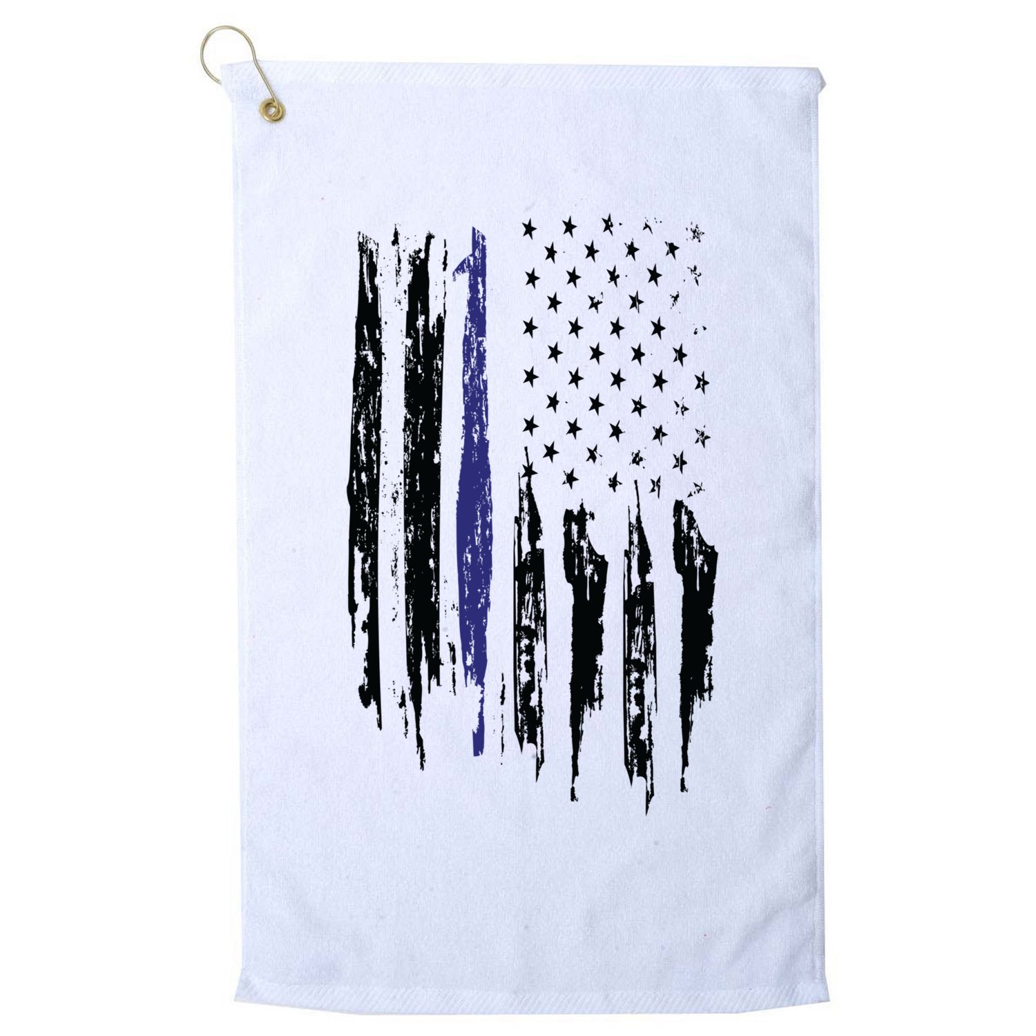 Police Thin Blue Line Flag Gift Crewneck Meaningful Gift Mens Golf Towel