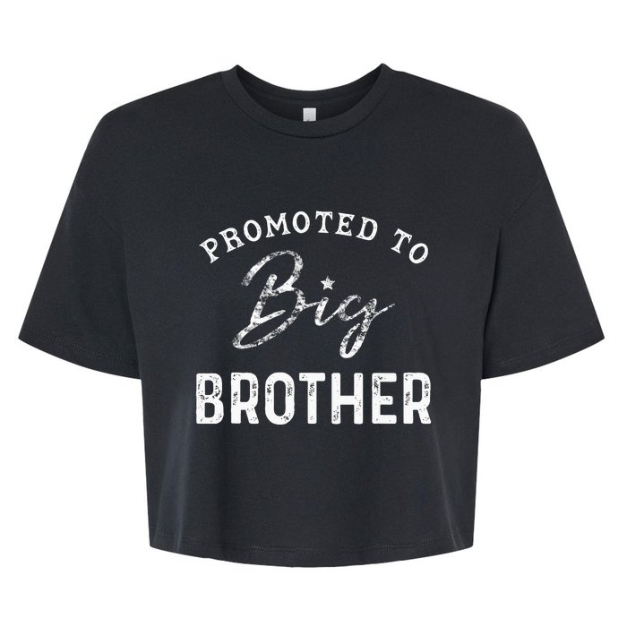 Promoted To Big Brother 2024 Dinosaur Sibling Outfits Bella+Canvas Jersey Crop Tee