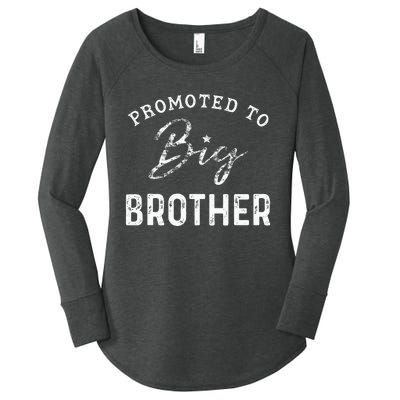 Promoted To Big Brother 2024 Dinosaur Sibling Outfits Women's Perfect Tri Tunic Long Sleeve Shirt