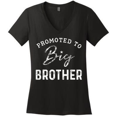 Promoted To Big Brother 2024 Dinosaur Sibling Outfits Women's V-Neck T-Shirt