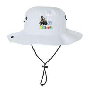 Promoted To Big Brother Dinosaur Riding Monster Truck Legacy Cool Fit Booney Bucket Hat