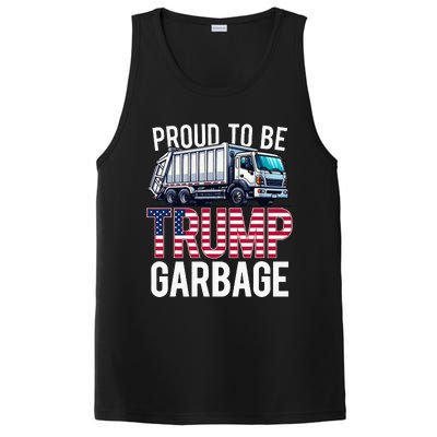 Proud To Be Trump Garbage American Flag PosiCharge Competitor Tank