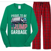 Proud To Be Trump Garbage American Flag Long Sleeve Pajama Set