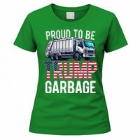 Proud To Be Trump Garbage American Flag Women's T-Shirt