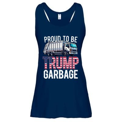 Proud To Be Trump Garbage American Flag Ladies Essential Flowy Tank