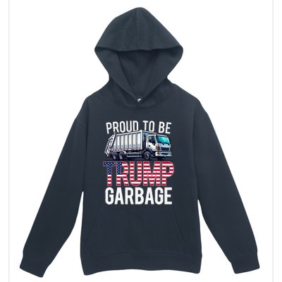 Proud To Be Trump Garbage American Flag Urban Pullover Hoodie