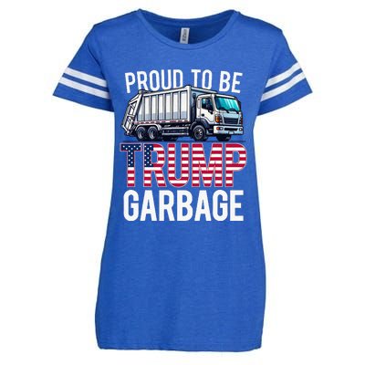 Proud To Be Trump Garbage American Flag Enza Ladies Jersey Football T-Shirt