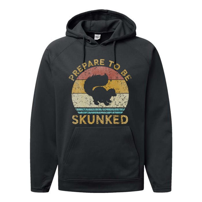 Prepare To Be Skunked Cribbage Lovers Vintage Cribbage Game Performance Fleece Hoodie