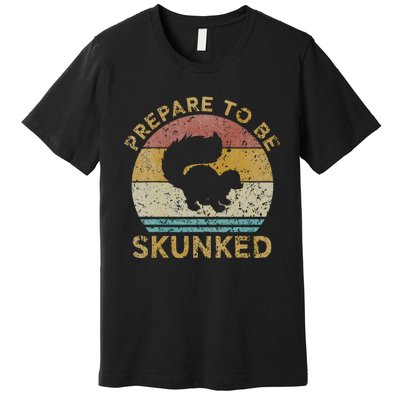 Prepare To Be Skunked Cribbage Lovers Vintage Cribbage Game Premium T-Shirt