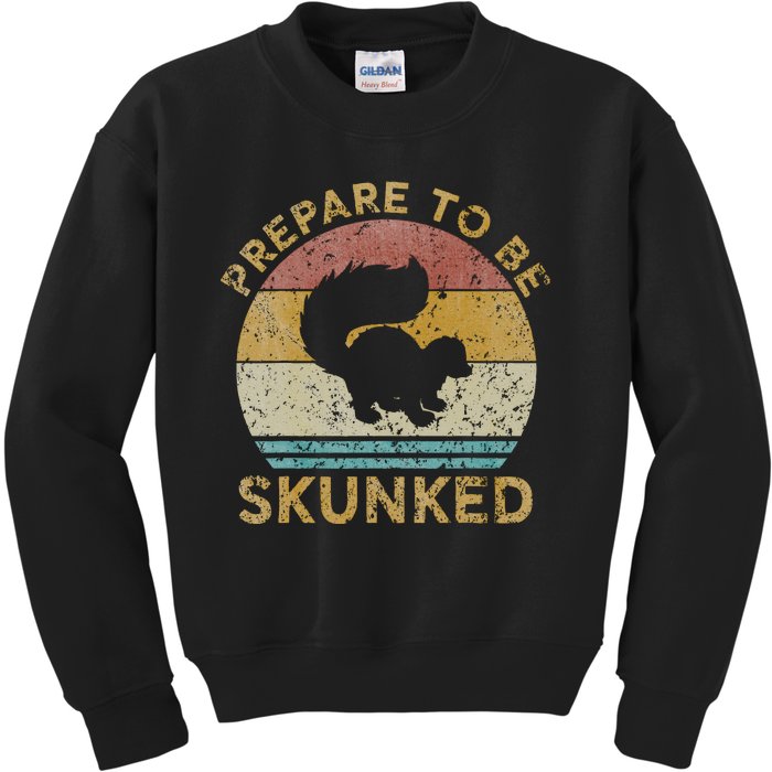 Prepare To Be Skunked Cribbage Lovers Vintage Cribbage Game Kids Sweatshirt