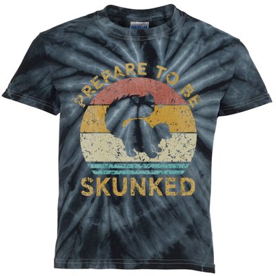 Prepare To Be Skunked Cribbage Lovers Vintage Cribbage Game Kids Tie-Dye T-Shirt