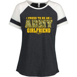 Proud To Be An Army Friend Camo Pride Military Couple Funny Gift Enza Ladies Jersey Colorblock Tee