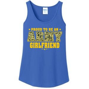 Proud To Be An Army Friend Camo Pride Military Couple Funny Gift Ladies Essential Tank