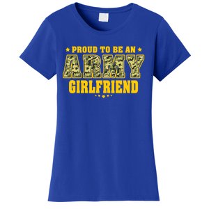 Proud To Be An Army Friend Camo Pride Military Couple Funny Gift Women's T-Shirt