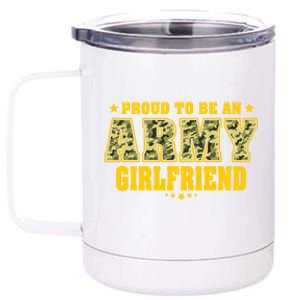 Proud To Be An Army Friend Camo Pride Military Couple Funny Gift 12 oz Stainless Steel Tumbler Cup