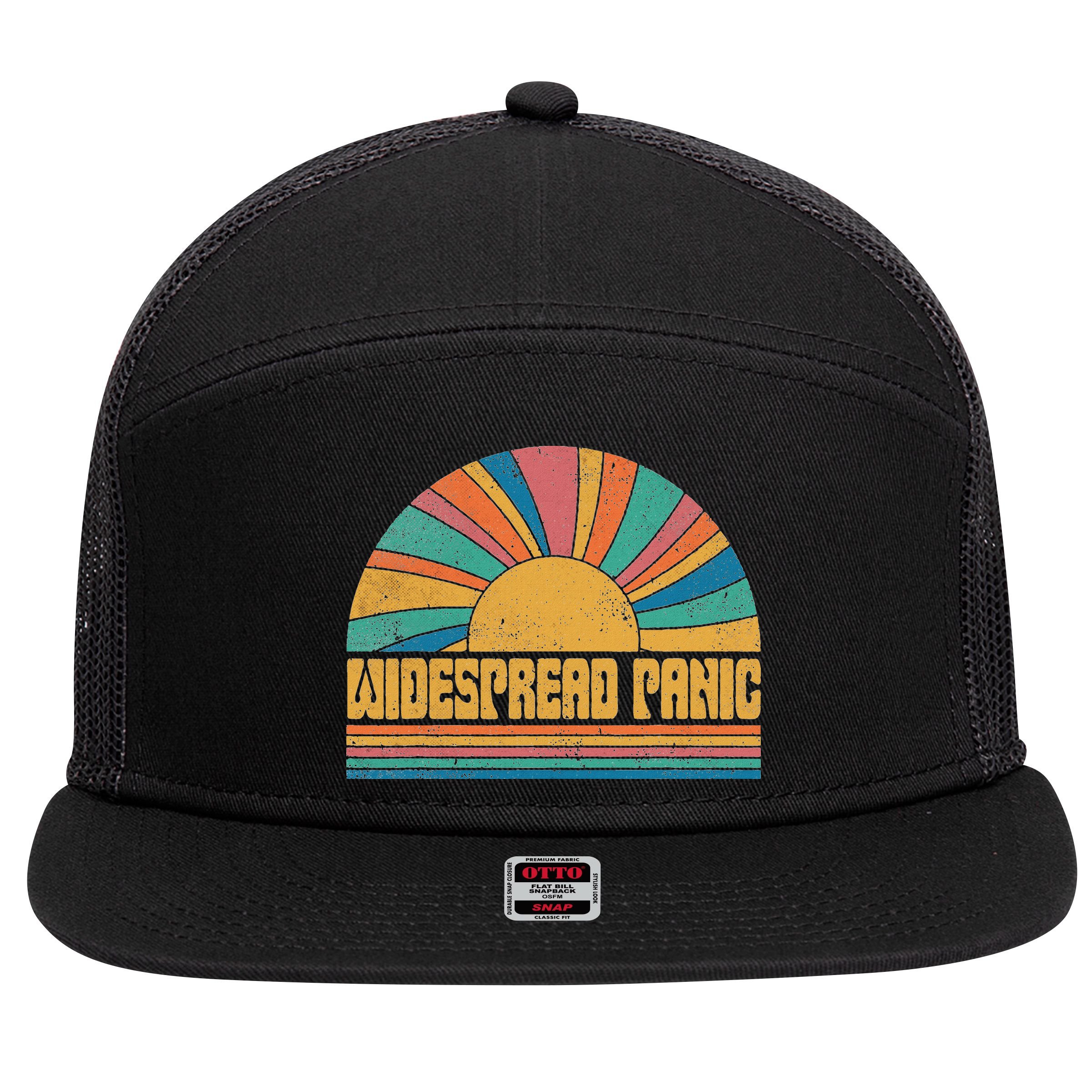 Proud To Be Panic Personalized Name Widespread Limited 7 Panel Mesh Trucker Snapback Hat