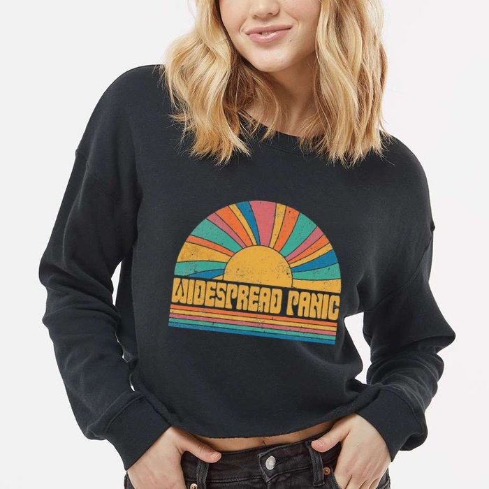 Proud To Be Panic Personalized Name Widespread Limited Cropped Pullover Crew