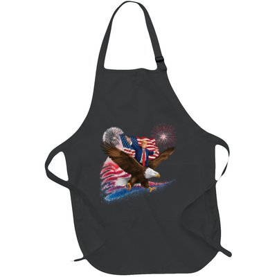 Patriotic Trump Bald Eagle American Pride Usa Flag July 4th Apron