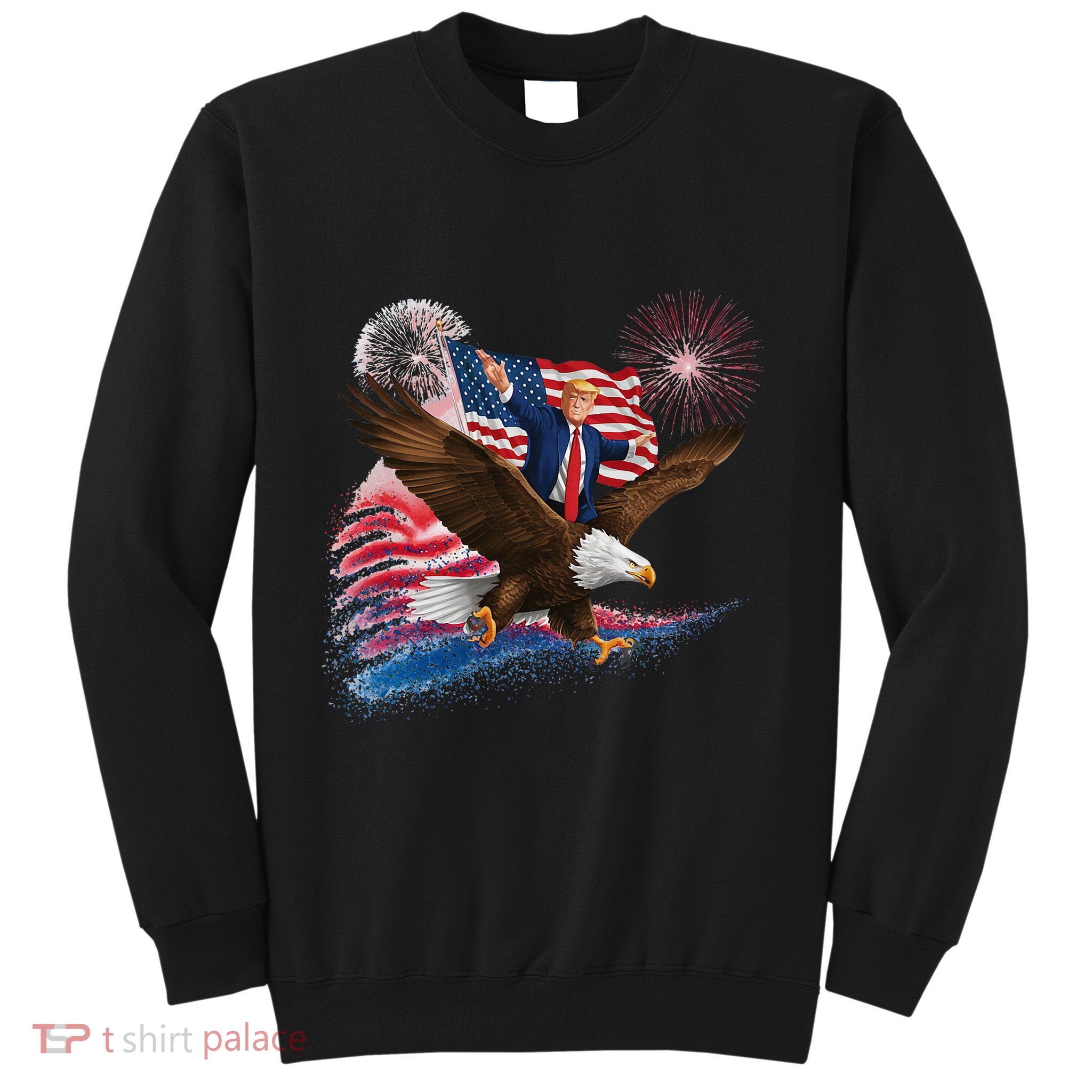 Patriotic Trump Bald Eagle American Pride Usa Flag July 4th Sweatshirt