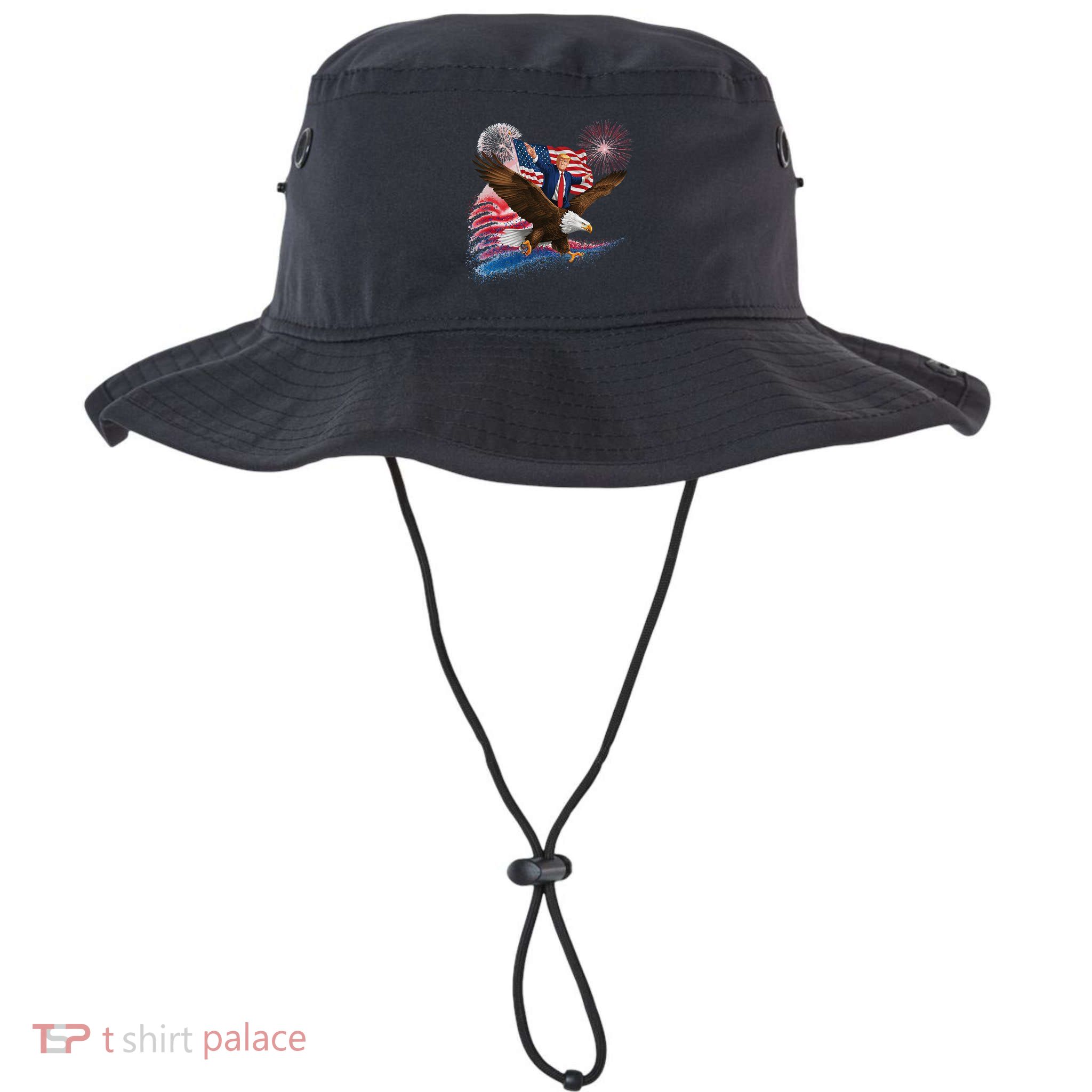 Patriotic Trump Bald Eagle American Pride Usa Flag July 4th Bucket Hat