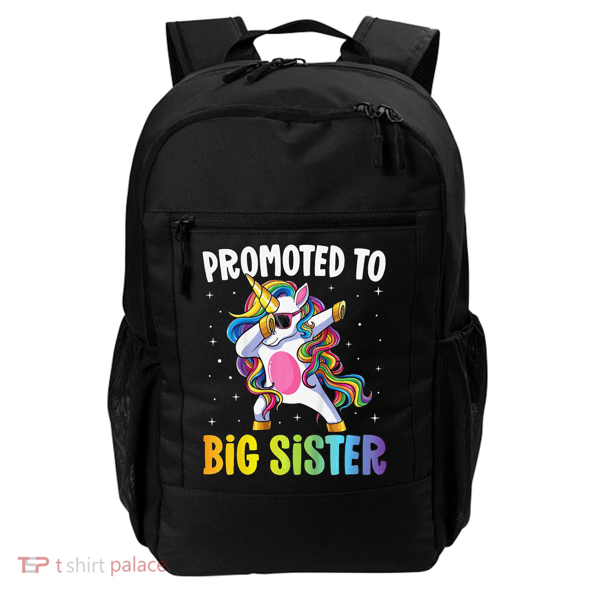 Promoted to Big Sister Dabbing Unicorn Older Sister Backpack