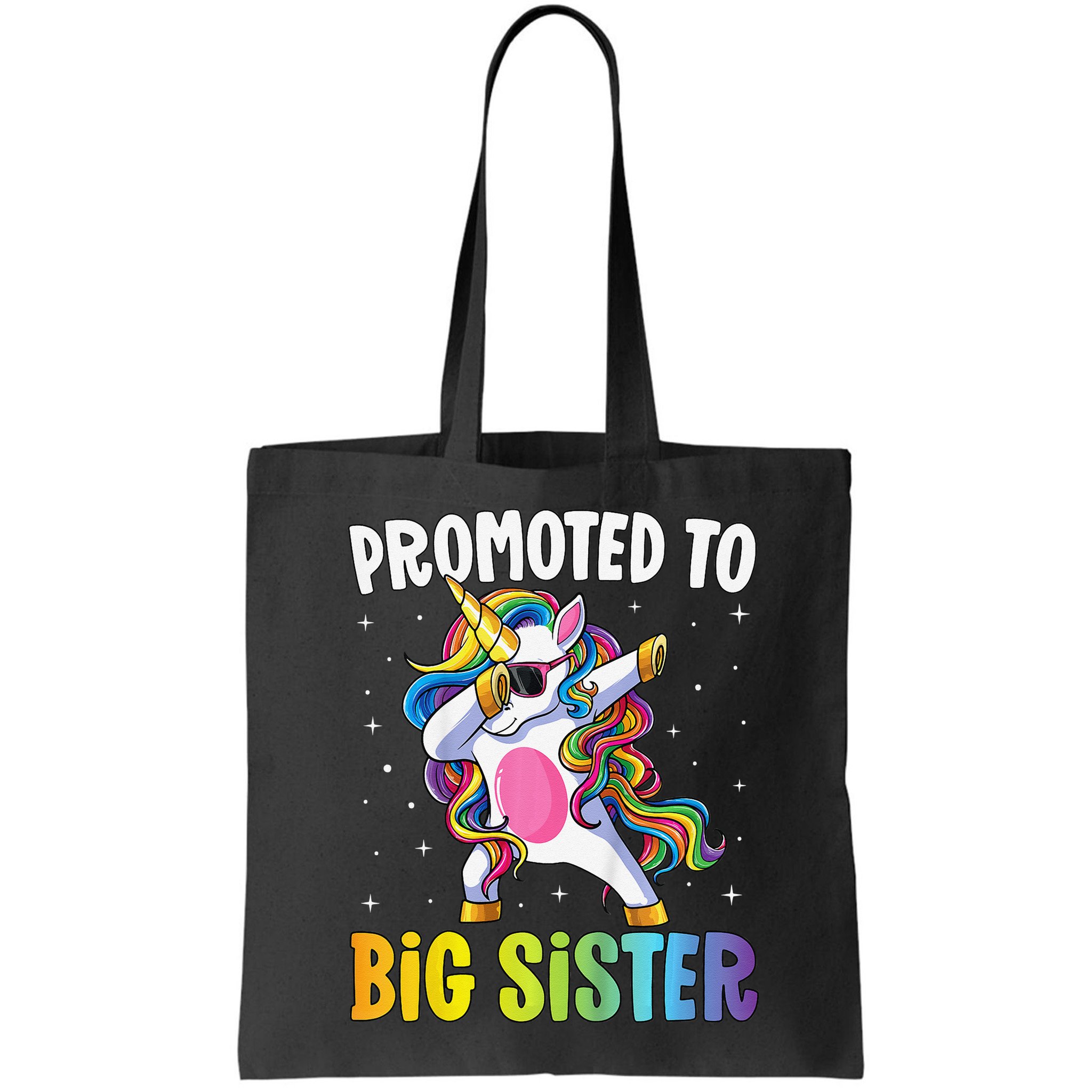 Promoted to Big Sister Dabbing Unicorn Older Sister Bag