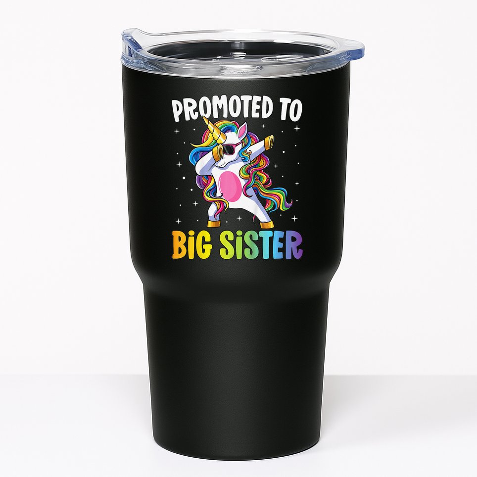 Promoted to Big Sister Dabbing Unicorn Older Sister Tumbler